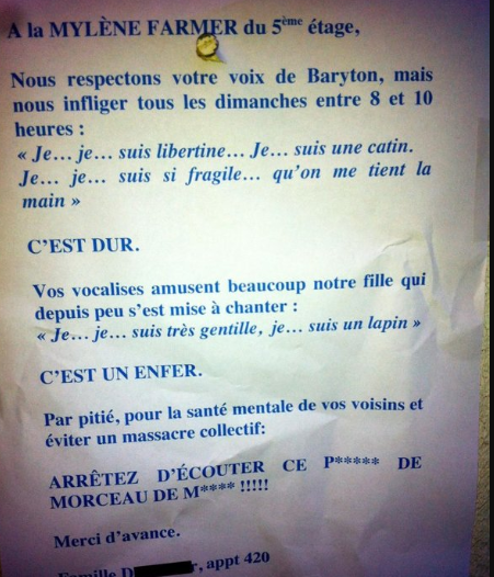 Changer d'appart ... ou de chanson