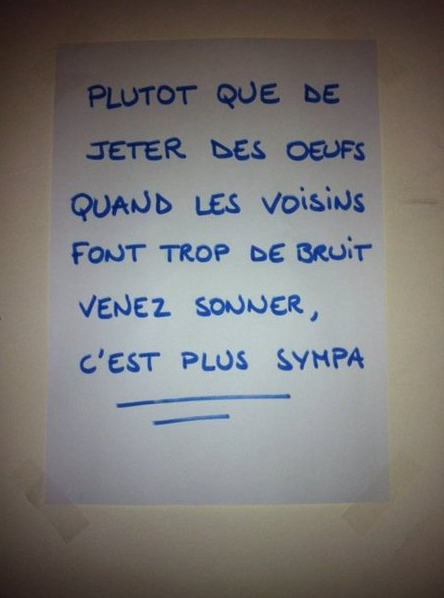 Courtoisies entre voisins